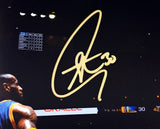 Stephen Curry Autographed 16x20 Photo Golden State Warriors Layup JSA Stock #216035