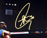 Stephen Curry Autographed 16x20 Photo Golden State Warriors Layup JSA Stock #216035
