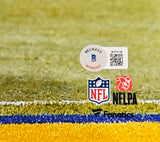 Justin Fields Autographed 16x20 Photo Chicago Bears Diving Beckett BAS Witness Stock #216736