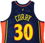 Stephen Curry Autographed Blue Authentic Mitchell & Ness 2009-10 Golden State Warriors Rookie Jersey Size 44 (L) JSA Stock #216029