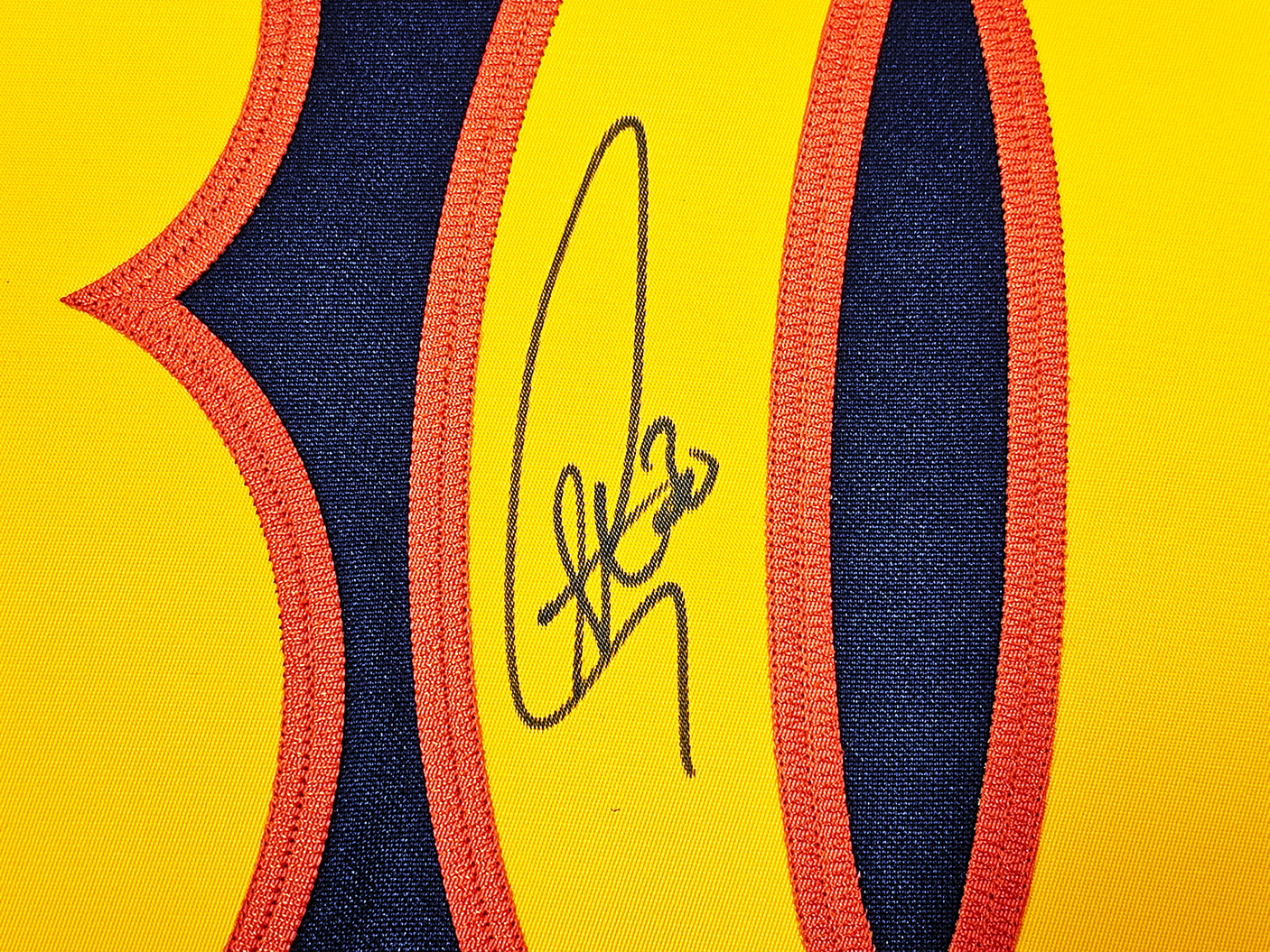 Stephen Curry Autographed Blue Authentic Mitchell & Ness 2009-10 Golden State Warriors Rookie Jersey Size 44 (L) JSA Stock #216029