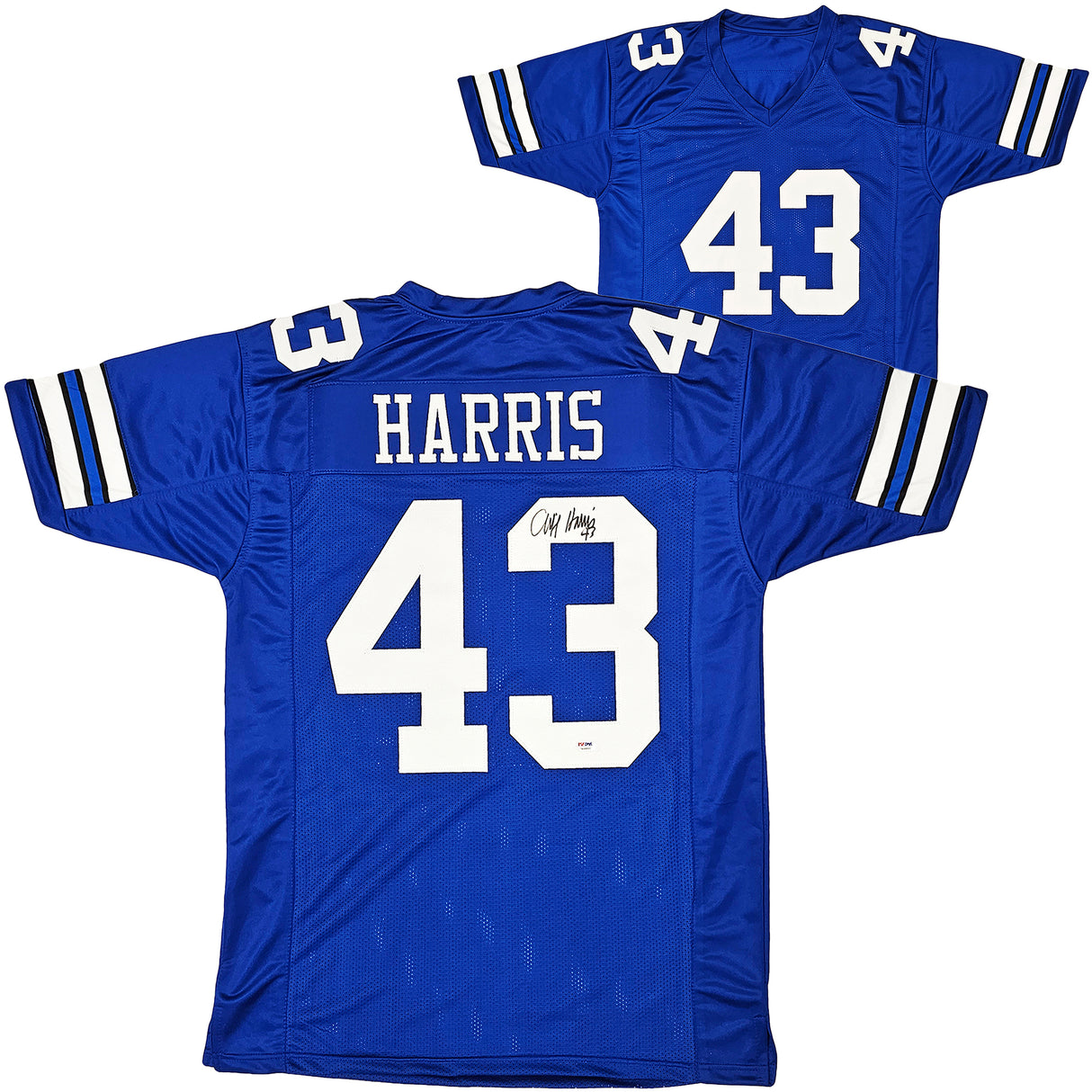 Dallas Cowboys Cliff Harris Autographed Blue Jersey PSA/DNA Stock #216613