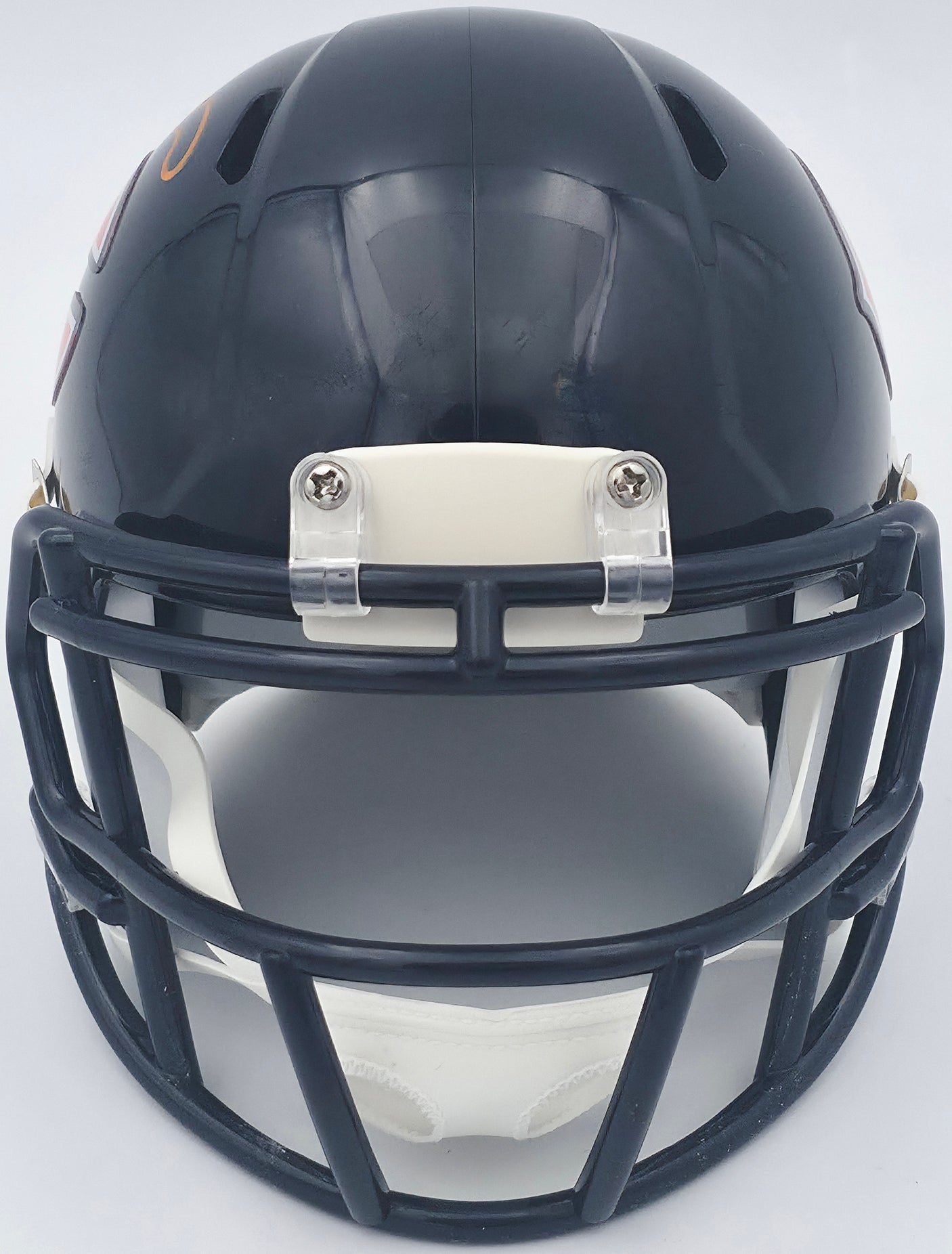 Devin Hester Autographed Chicago Bears Blue Speed Mini Helmet Beckett BAS QR #BS46487