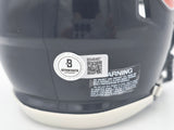 Devin Hester Autographed Chicago Bears Blue Speed Mini Helmet Beckett BAS QR #BS46487