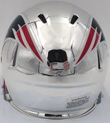 Unsigned New England Patriots Chrome Silver Speed Mini Helmet SKU #246164