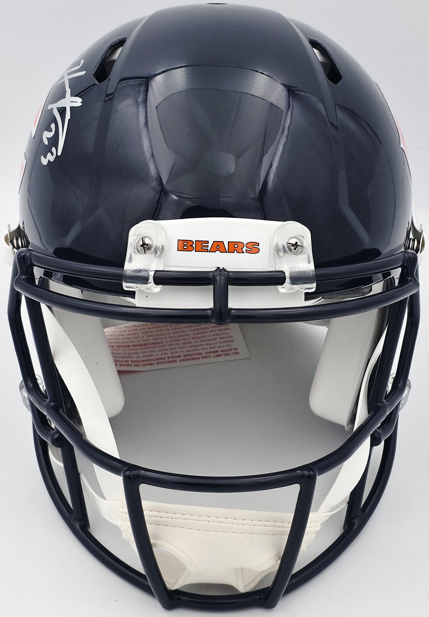 Devin Hester Autographed Chicago Bears Blue Full Size Authentic Speed Helmet Beckett BAS QR #BS45045
