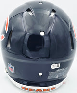 Devin Hester Autographed Chicago Bears Blue Full Size Authentic Speed Helmet Beckett BAS QR #BS45045