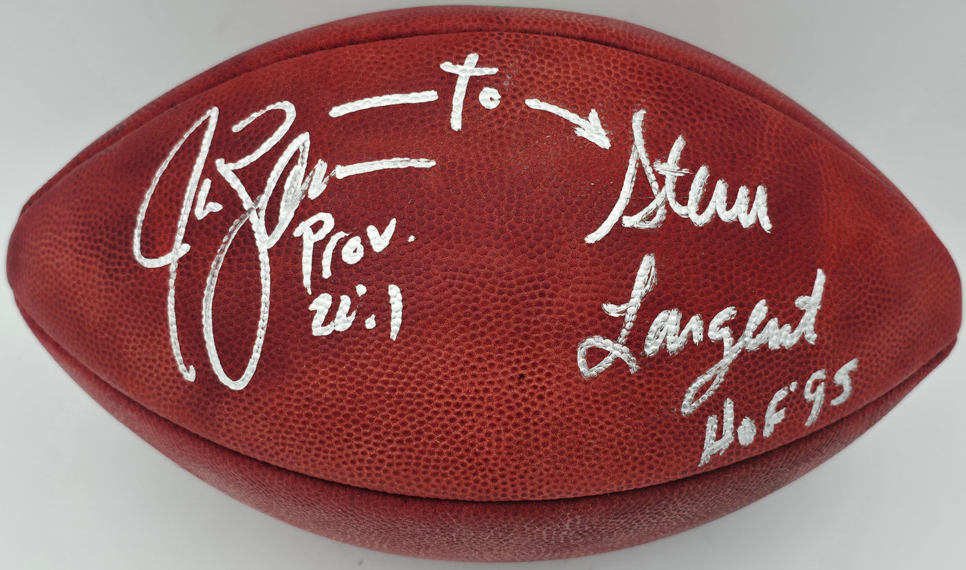 Steve Largent & Jim Zorn Autographed Official NFL Leather Game Football Seattle Seahawks MCS Holo #64265