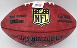 Marshawn Lynch Autographed Seattle Seahawks Official NFL Leather 2013 NFC Champions Logo Football #299/500 ML Holo #14158
