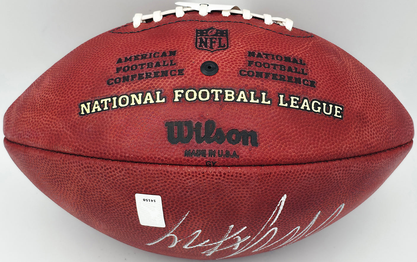 Marshawn Lynch Autographed Seattle Seahawks Official NFL Leather 2013 NFC Champions Logo Football #299/500 ML Holo #14158