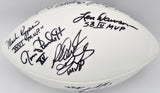 Super Bowl MVP's Autographed Official White Wilson NFL Football With 16 Signatures including Joe Namath PSA/DNA #AB10152