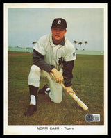Norm Cash Autographed 7x9 Team Issued Photo Detroit Tigers Beckett BAS QR #BM37541