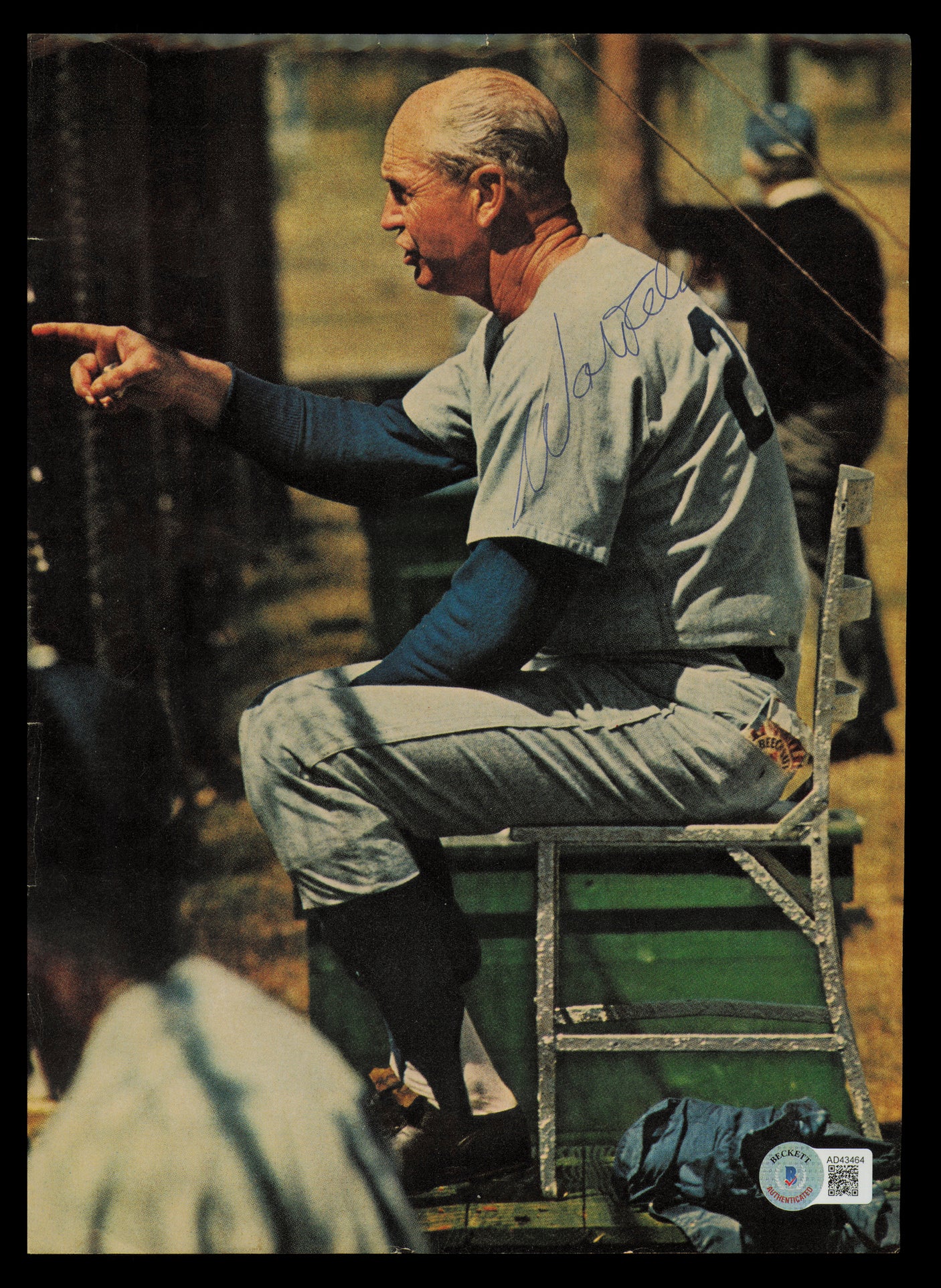 Walter Walt Alston Autographed 8.5x11 Magazine Page Photo Los Angeles Dodgers Beckett BAS #AD43464