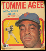 Tommie Agee Autographed 1970 Topps Poster New York Mets #13 Beckett BAS QR #BM37472