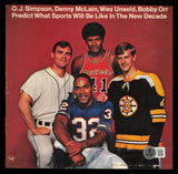 Bobby Orr Autographed 8x8 Magazine Page Photo Boston Bruins Vintage Signature Beckett BAS QR #BM37808