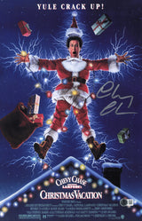 Chevy Chase Autographed 11x17 Christmas Vacation Movie Poster Beckett BAS Witness #2W371462