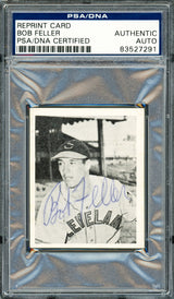 Bob Feller Autographed 1978 Reprint 1948 Bowman Card #5 Cleveland Indians PSA/DNA #83527291