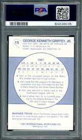 Ken Griffey Jr. Autographed 1987 Team Issue Rookie Card #15 Bellingham Mariners PSA 9 Auto Grade Gem Mint 10 PSA/DNA #64838035