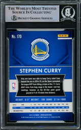 Stephen Curry Autographed 2015-16 Panini Prizm Card #170 Golden State Warriors Beckett BAS Stock #216840