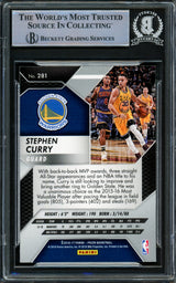 Stephen Curry Autographed 2016-17 Panini Prizm Card #281 Golden State Warriors Beckett BAS Stock #216843