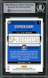 Stephen Curry Autographed 2018-19 Donruss Optic Card #2 Golden State Warriors Beckett BAS Stock #216846