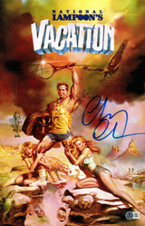Chevy Chase Autographed Vacation 11x17 Movie Poster Clark Griswold Beckett BAS QR Stock #230653