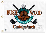 Chevy Chase Autographed White Caddyshack Golf Pin Flag Caddyshack Beckett BAS QR Stock #230656