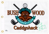 Chevy Chase Autographed White Caddyshack Golf Pin Flag Caddyshack Beckett BAS QR Stock #230657