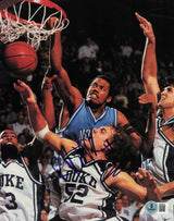 Rasheed Wallace Autographed 8x10 Photo North Carolina Tarheels Beckett BAS QR #BS36799