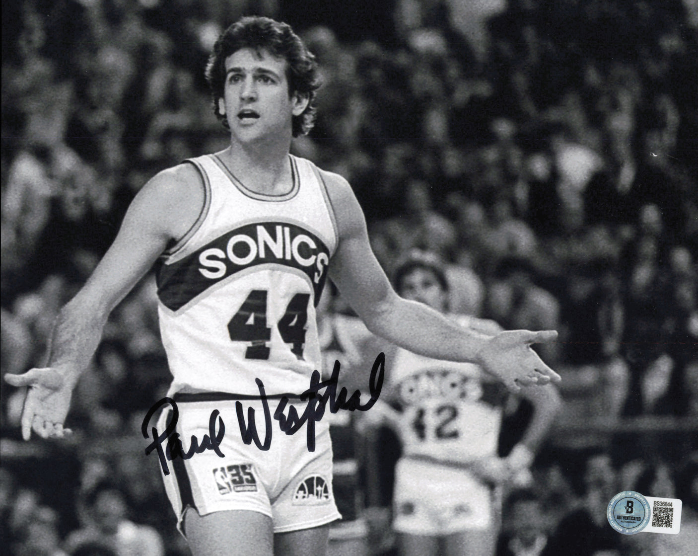 Paul Westphal Autographed 8x10 Photo Seattle Supersonics Beckett BAS QR #BS36844
