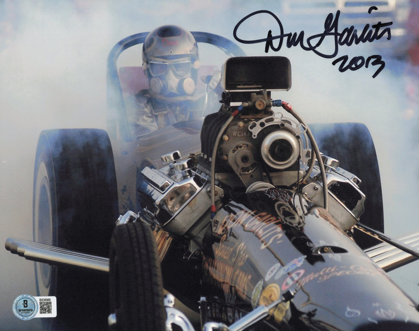 Big Daddy Don Garlits Autographed 8x10 Photo Drag Racing Beckett BAS QR #BS36966