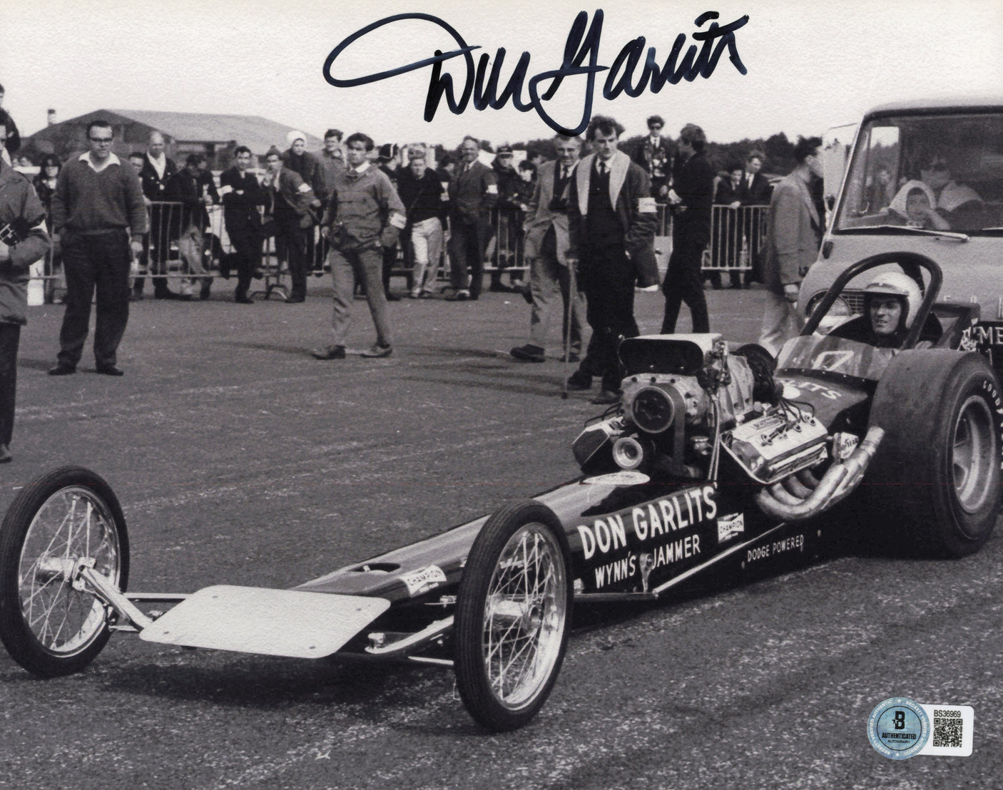 Big Daddy Don Garlits Autographed 8x10 Photo Drag Racing Beckett BAS QR #BS36969