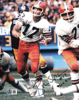 Brian Sipe Autographed 8x10 Photo Cleveland Browns Beckett BAS QR #BS12965