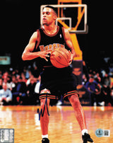 Mahmoud Abdul-Rauf Autographed 8x10 Photo Denver Nuggets Beckett BAS QR #BS30278
