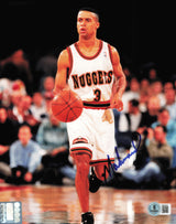 Mahmoud Abdul-Rauf Autographed 8x10 Photo Denver Nuggets Beckett BAS QR #BS30279