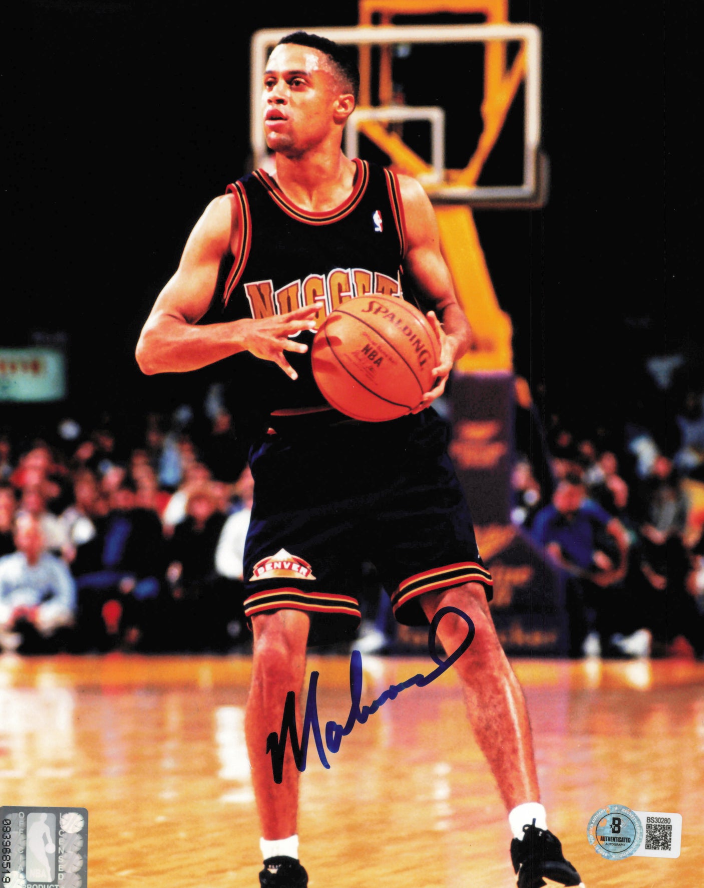 Mahmoud Abdul-Rauf Autographed 8x10 Photo Denver Nuggets Beckett BAS QR #BS30280