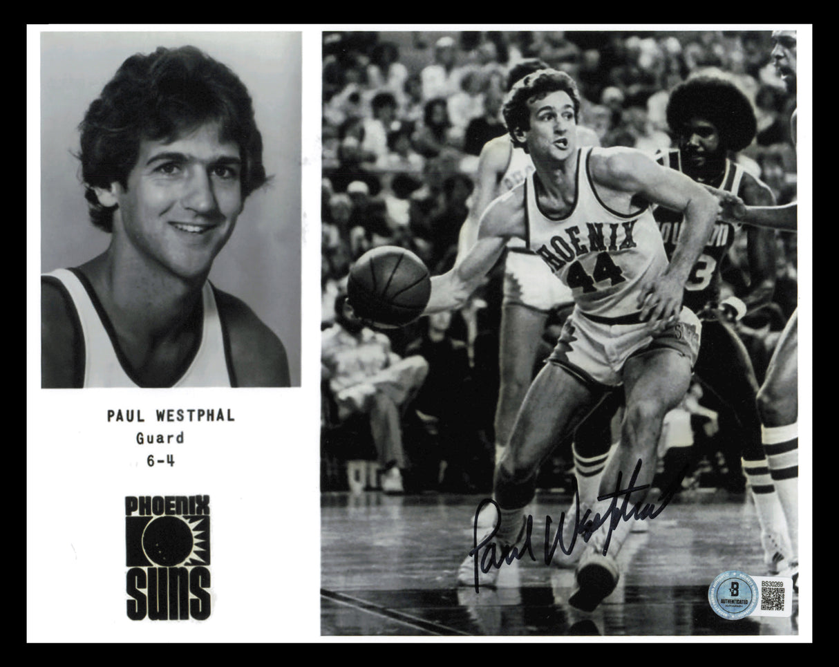 Paul Westphal Autographed 8x10 Photo Phoenix Suns Beckett BAS QR #BS30269