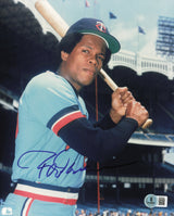 Rod Carew Autographed 8x10 Photo Minnesota Twins Beckett BAS QR #BS30252