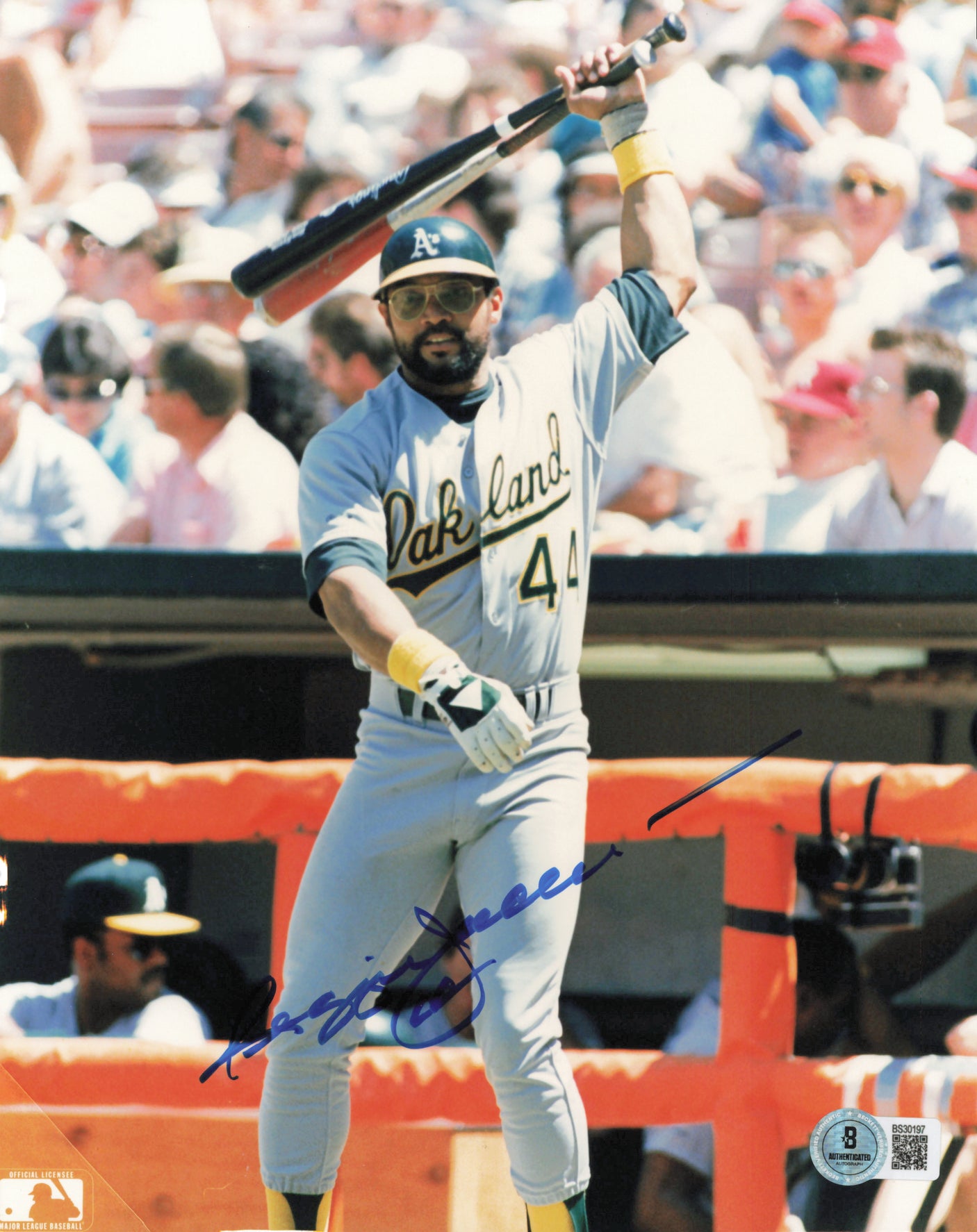 Reggie Jackson Autographed 8x10 Photo Oakland A's Beckett BAS QR #BS30197