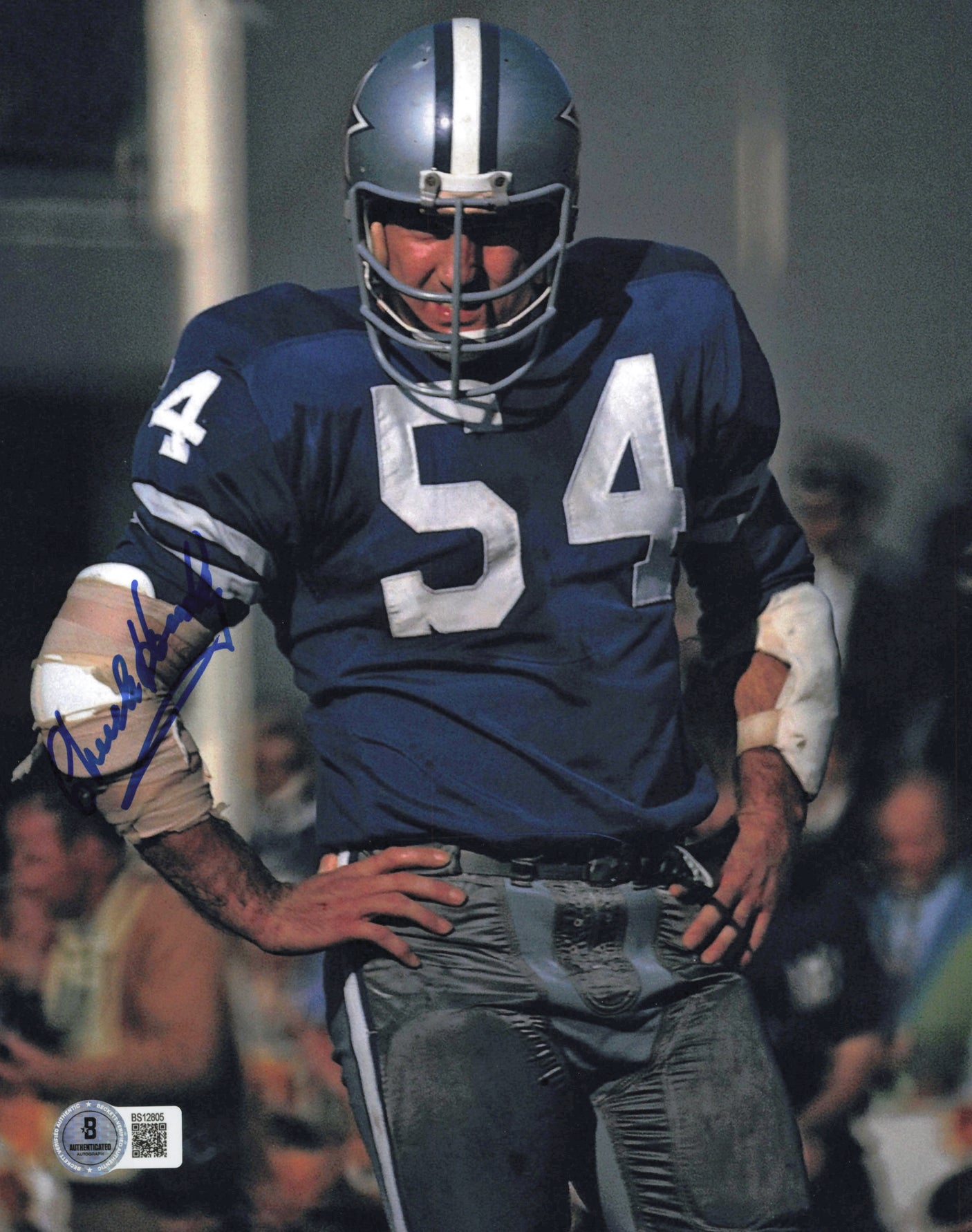 Chuck Howley Autographed 8x10 Photo Dallas Cowboys Beckett BAS QR #BS12805