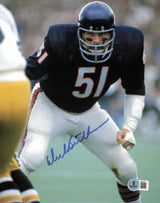 Dick Butkus Autographed 8x10 Photo Chicago Bears Beckett BAS QR #BS12811