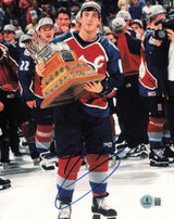 Joe Sakic Autographed 8x10 Photo Colorado Avalanche Beckett BAS QR #BS30564