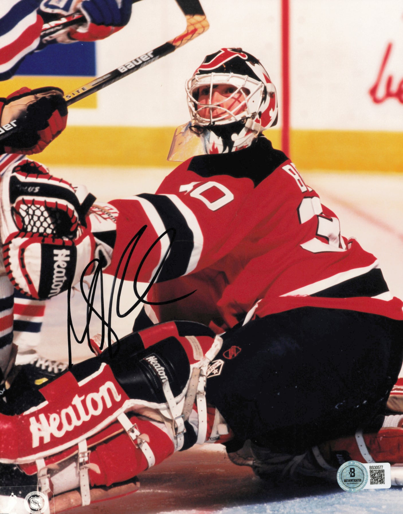Martin Brodeur Autographed 8x10 Photo New Jersey Devils Beckett BAS QR #BS30577
