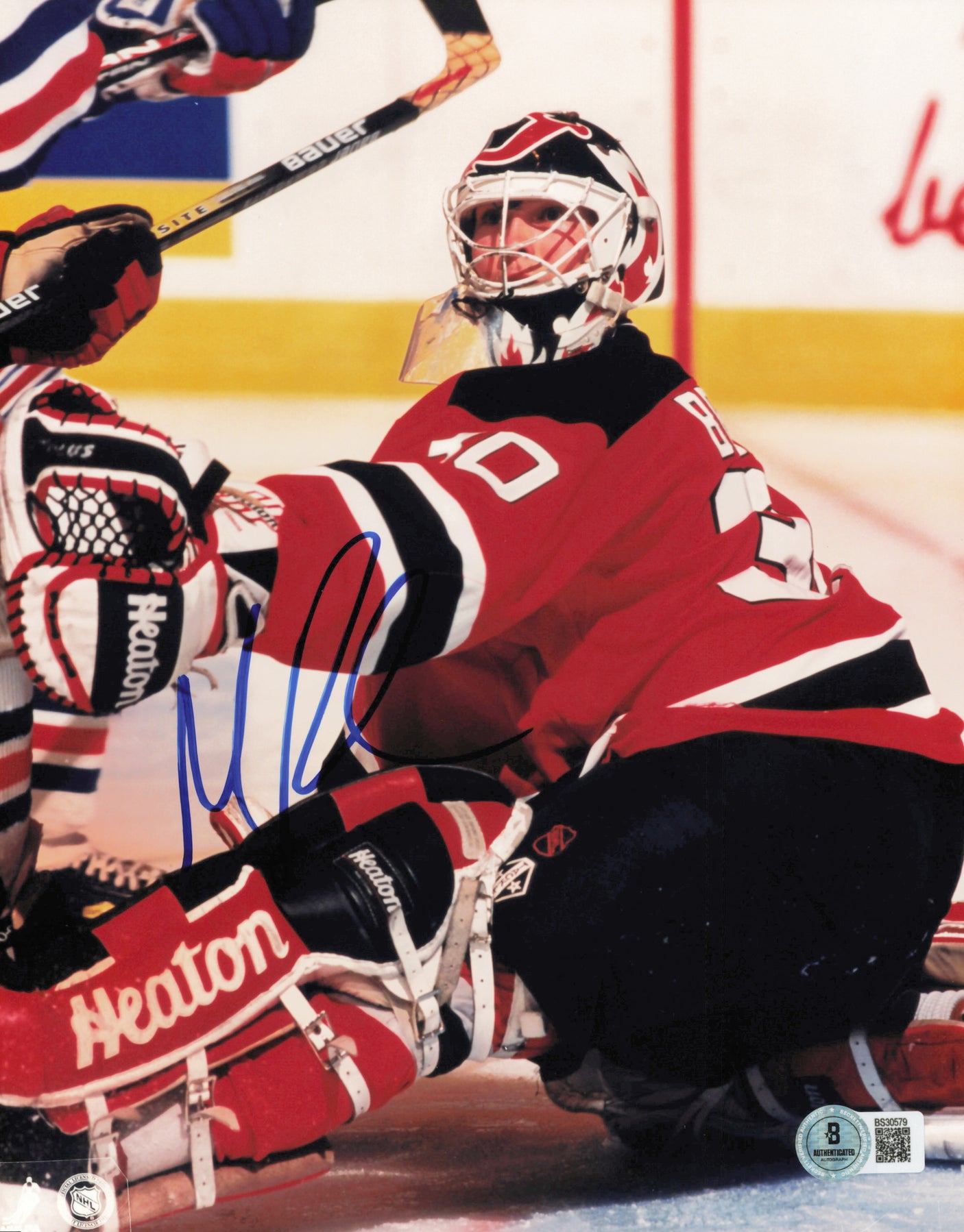 Martin Brodeur Autographed 8x10 Photo New Jersey Devils Beckett BAS QR #BS30579