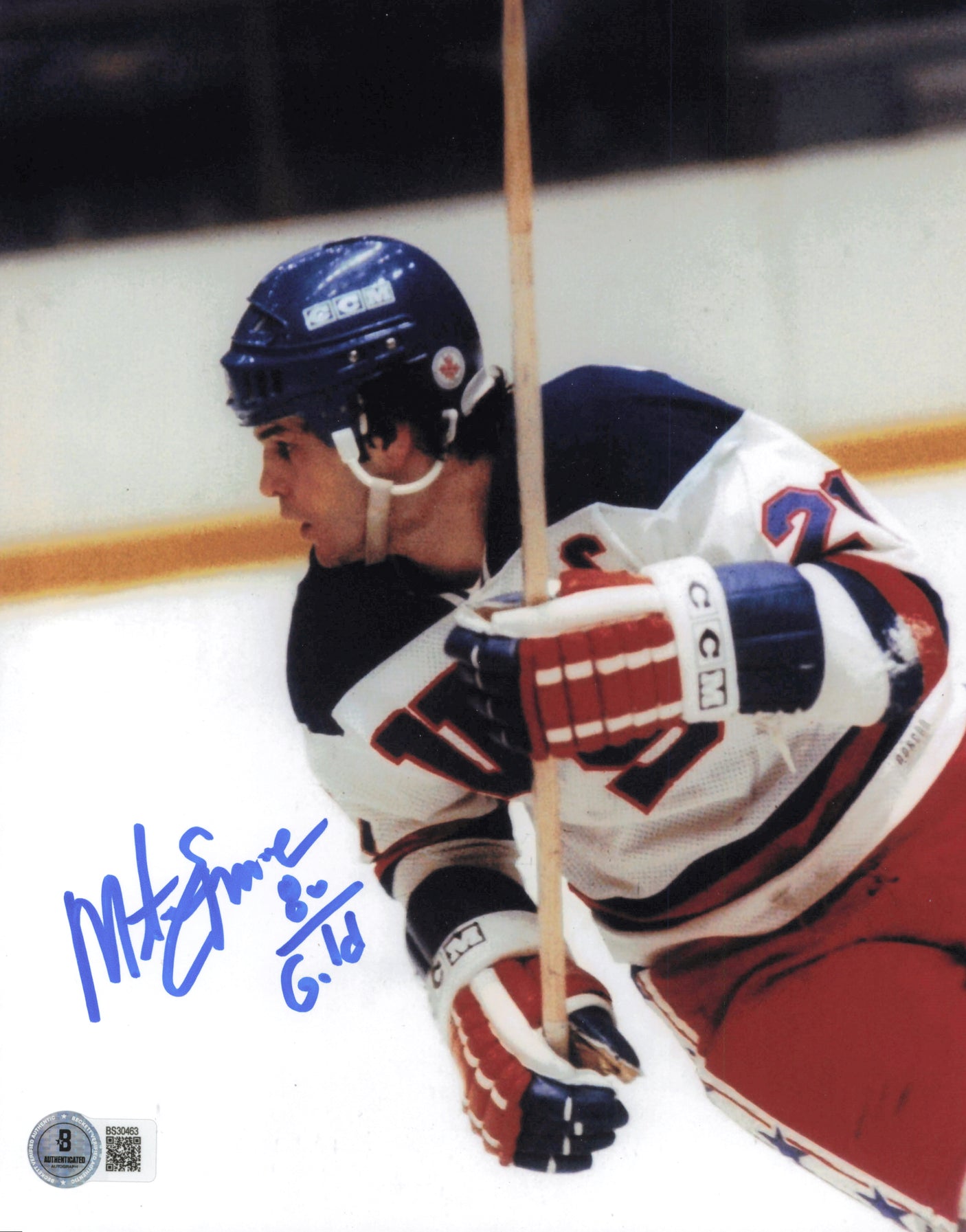 Mike Eruzione Autographed 8x10 Photo 1980 Team USA "80 Gold" Beckett BAS QR #BS30463