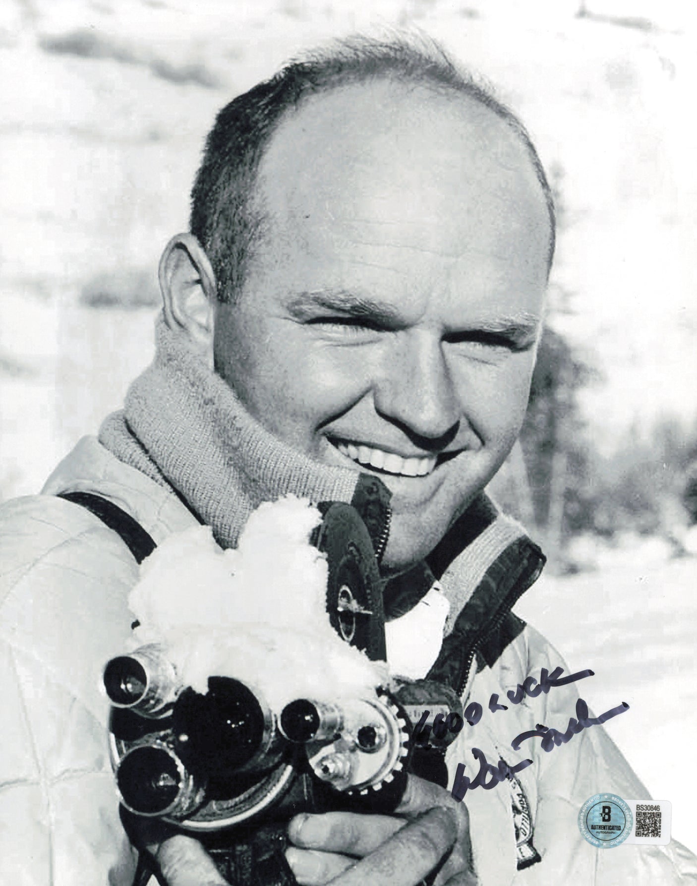 Warren Miller Autographed 8x10 Photo Filmmaker Beckett BAS QR #BS30846