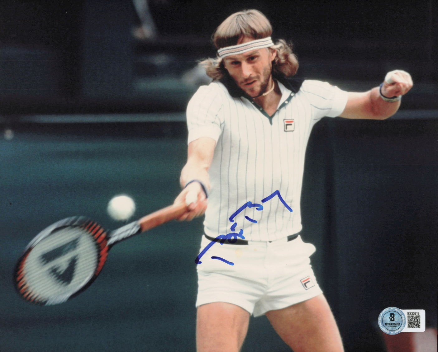 Bjorn Borg Autographed 8x10 Photo Beckett BAS QR #BS30813