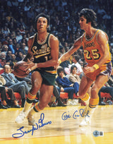 Lenny Wilkens & Gail Goodrich Autographed 11x14 Photo Beckett BAS QR #SB30677