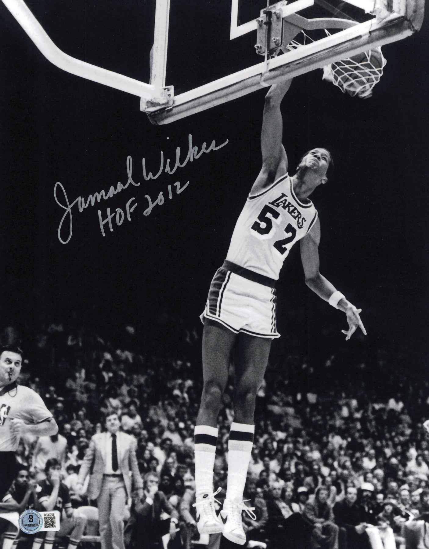 Jamaal Wilkes Autographed 11x14 Photo Los Angeles Lakers "HOF 2012" Beckett BAS QR #SB30705