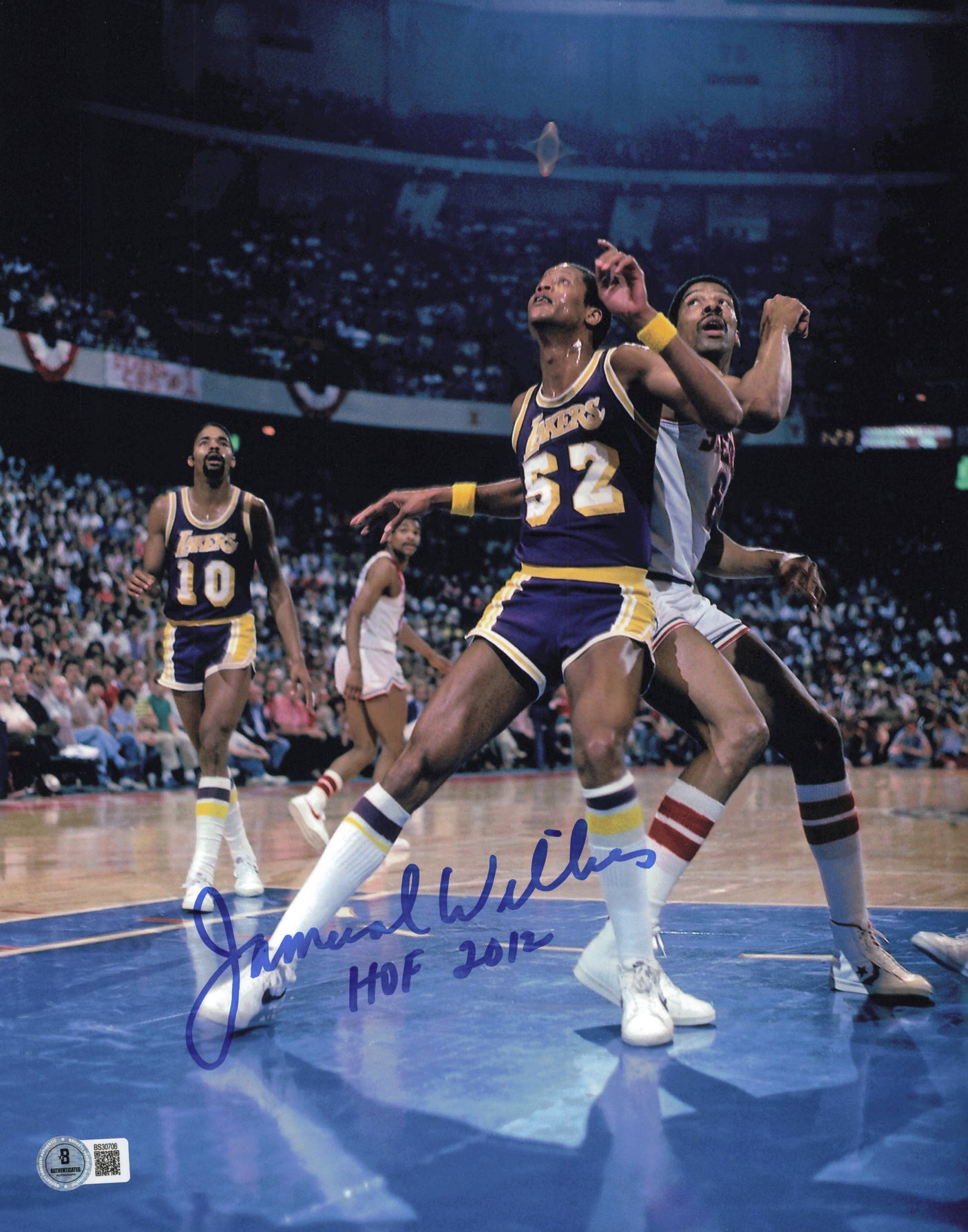 Jamaal Wilkes Autographed 11x14 Photo Los Angeles Lakers "HOF 2012" Beckett BAS QR #SB30706